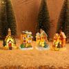 iikuru Christmas Light Christmas House Indoor Home Accessories Set Decorations, 4-Piece Set, Decorations, Decor, Decor, Accessories, (YA272)