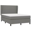 3127806 vidaXL Lit à sommier tapissier avec matelas Gris foncé 140x200cm Tissu