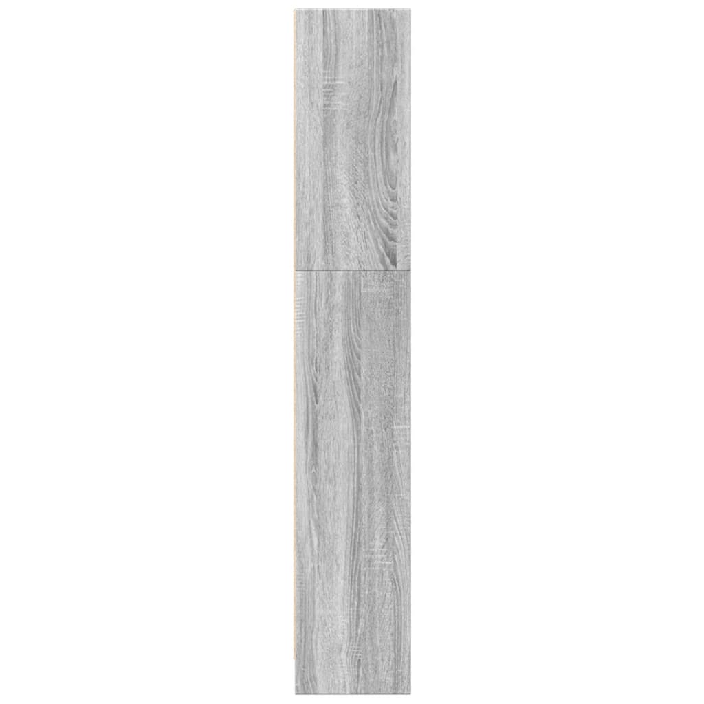 Vidaxl Regał, Szary Dąb Sonoma, 40X24X143 Cm, Materiał Drewnopochodny