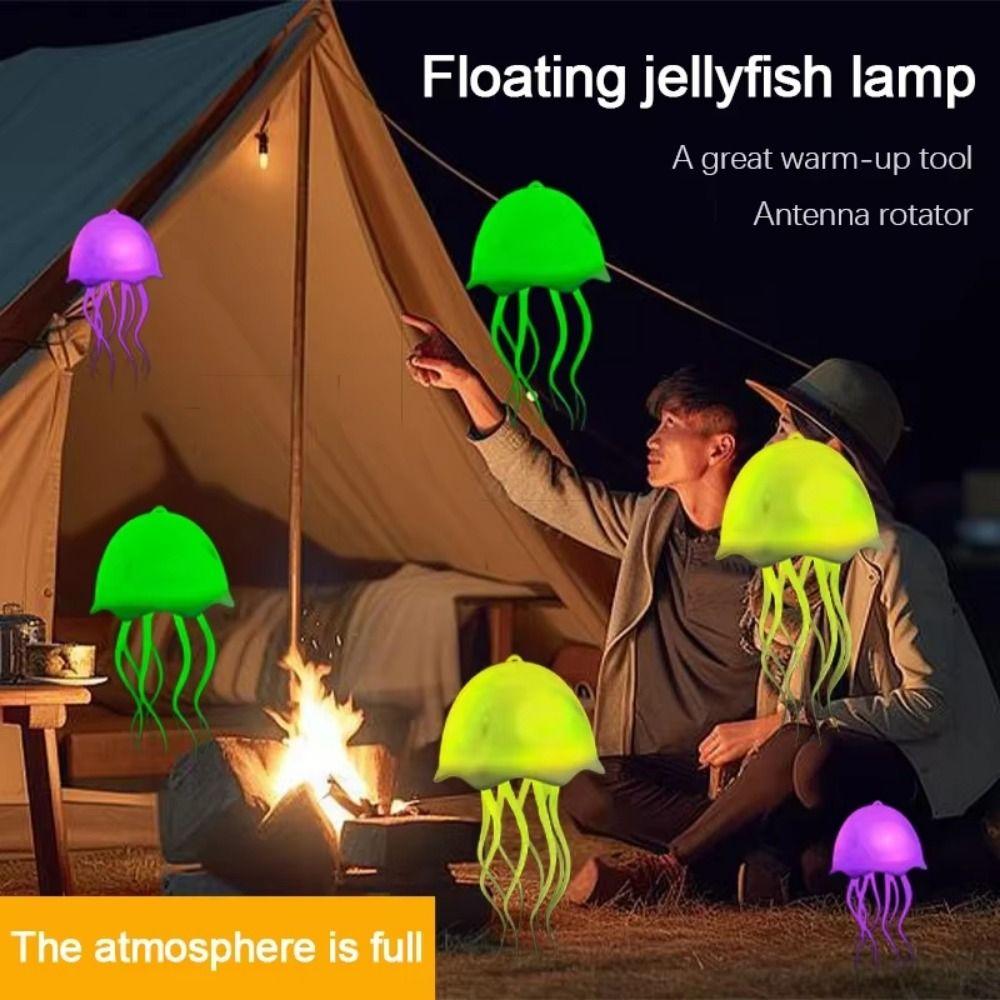 Warm/RGB Light 3D Floating Jellyfish Lamp Adjustable Romantic Atmosphere Light  Outdoor