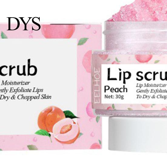 Soft Lips Treatment Lipstick Nourishing Lip Scrub 30g Exfoliating Mask for Night Repair Strawberry Orange Honey Peach Flavors Natural Care Dry Peeling
