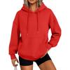 Women's Fashion Casual Solid Color Pocket Long Sleeve Hoodie