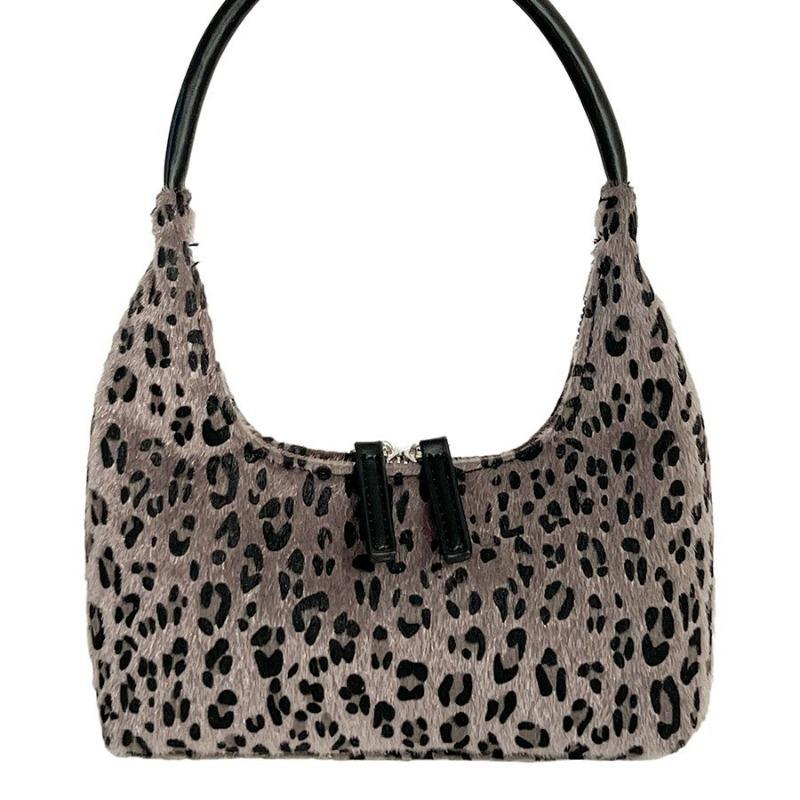 Personalized modern leopard print bags are now popular small handbags, high-end fashion plush handbags for women