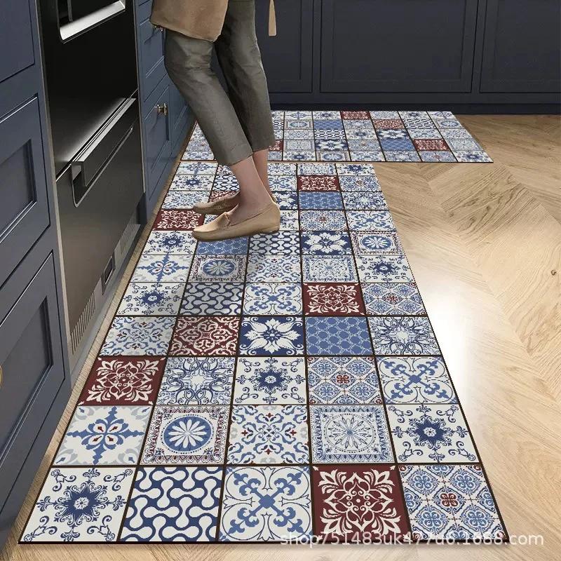 Home Carpet Entryway Anti-Slip Bathroom Kitchen Floor Mat Carpet Entrance Door Mat Corridor Floor Decoration Home Kitchen Carpet