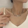 Elegante weiße Zirkon-Halskette für Damen - Leichter Luxus Sommer Schlüsselbein-Ketten-Accessoires
