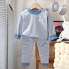 Children's Wool & Silk Thermal Pajama Set - Warm Brushed Underwear for Kids