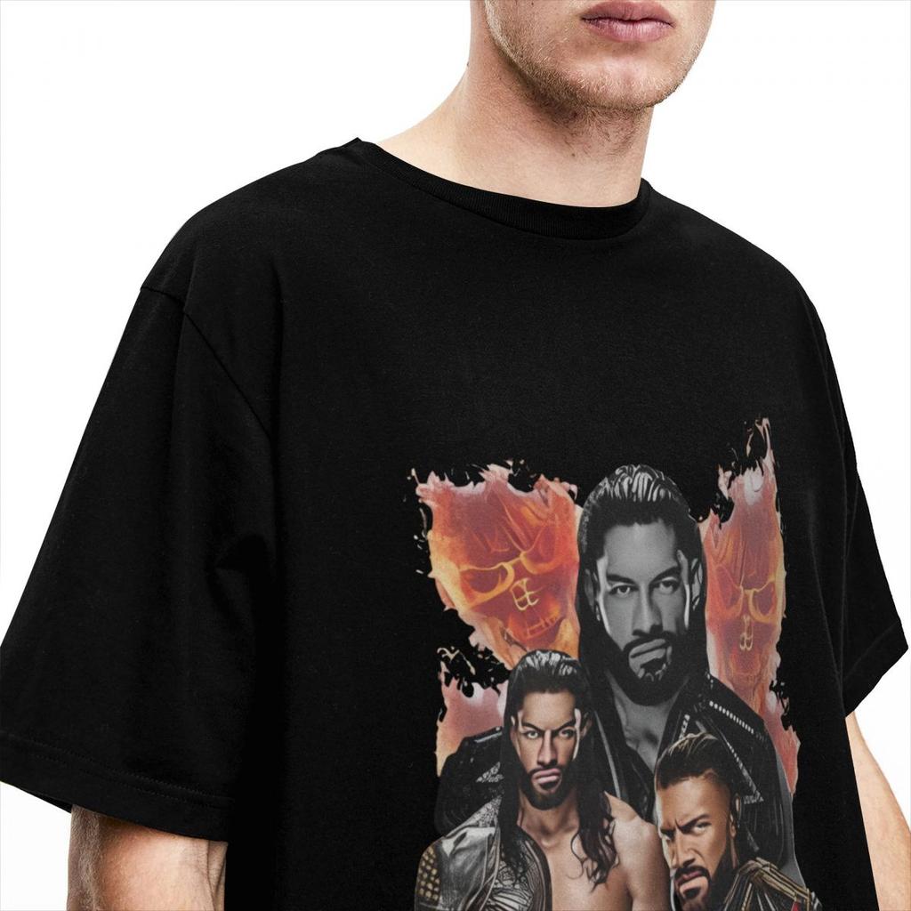 Wrestler Roman Reigns Wrestling Merch T-Shirt for Men Women Funny Pure Cotton Printed Clothes