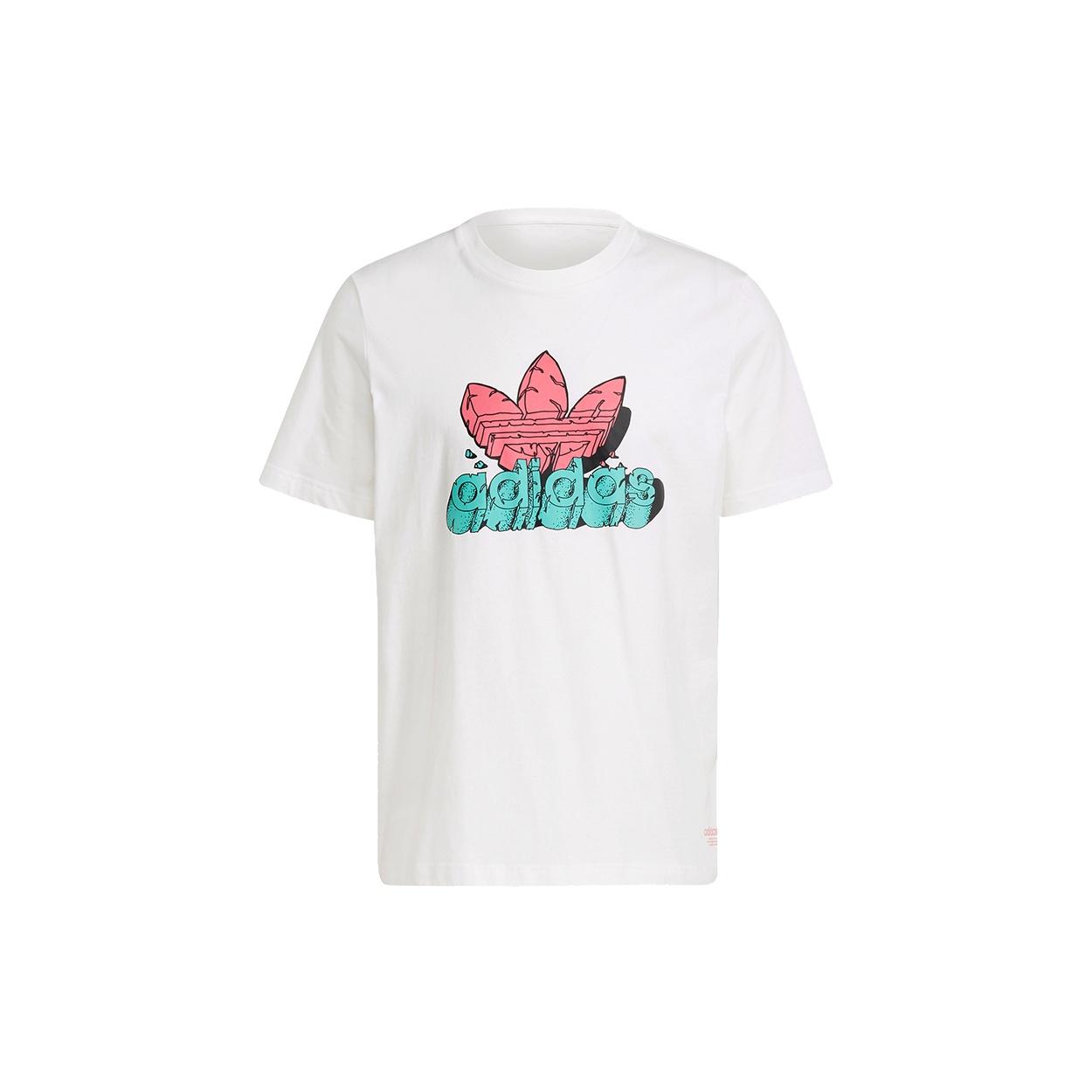 adidas Men s originals 5 As Tee Logo Sports White H13481 S