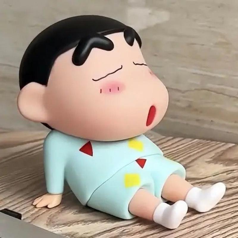 Shin-chan Phone Holder: Lazy Anime Figure Stand & Desktop Ornament