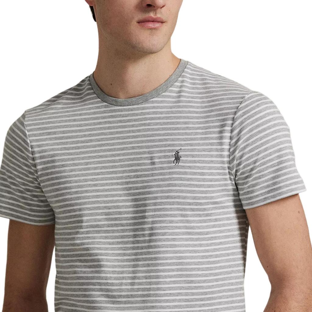 Polo Ralph Lauren Ss26 Cotton Round Neck Embroidered Striped Short Sleeve T-Shirt Men Tops 710961128-005