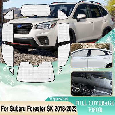 For Subaru Forester SK 2018~2023 Mk5 Full Coverages Sunshades Windshield Windows Shaby Visor Car Accessories