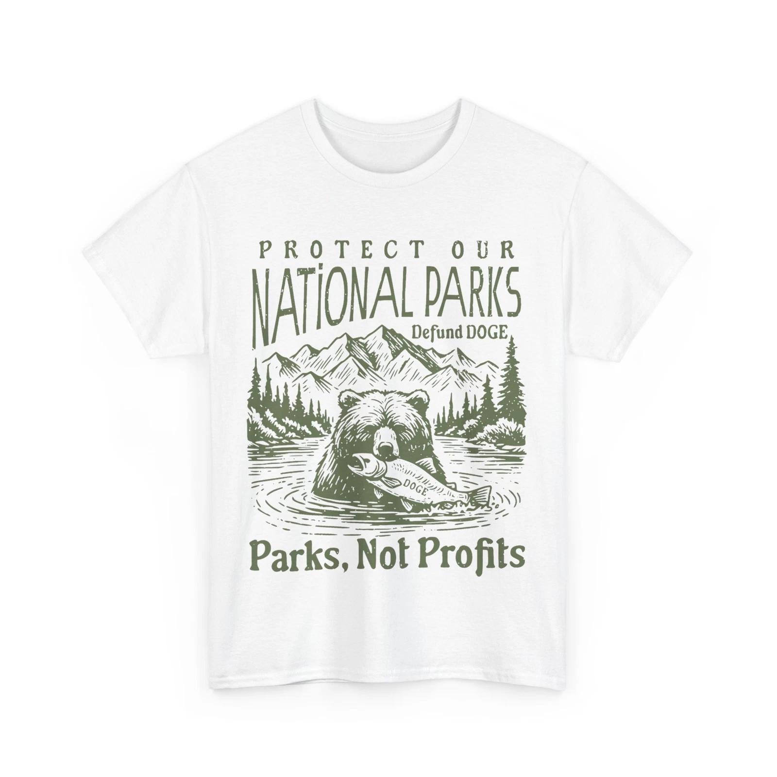 Support National Parks Defund DOGE Parks Not Profits Shirt S