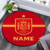 Custom Name,Spain Pattern Round rug,Carpet Rug for Living Room Bedroom Playroom ,Non-slip Floor Mat,Holiday Gifts and Birthday Gifts.