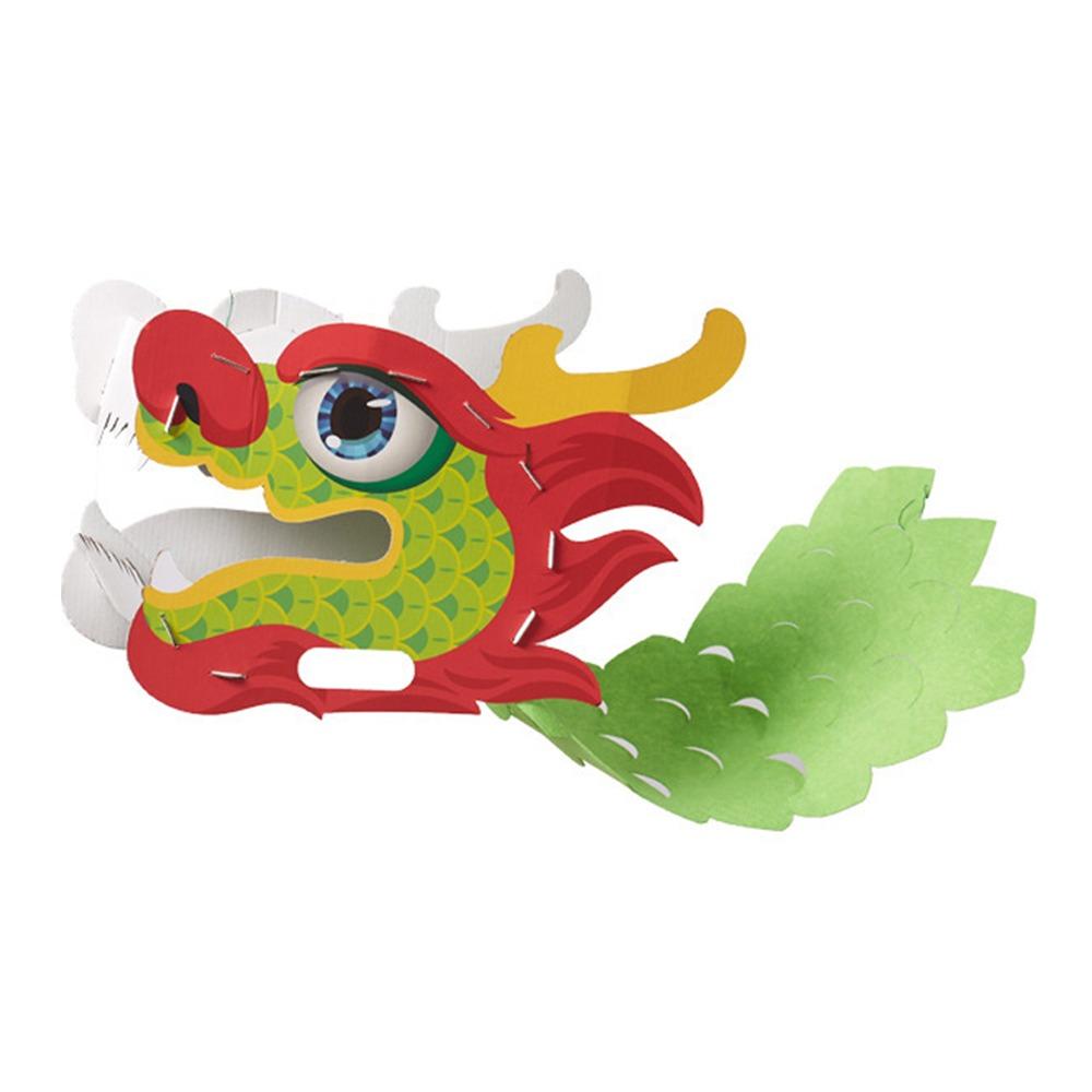 Traditional Chinese Dragon Head Mask 3D Dragon Boat Racing Toy  New Year Decor