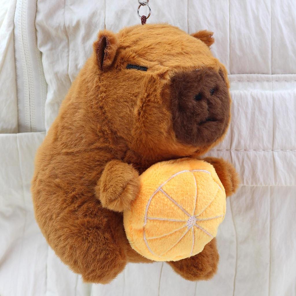 Capybara Plush Keychain: Cute Pull-out Toy & Internet Celebrity Pendant Charm