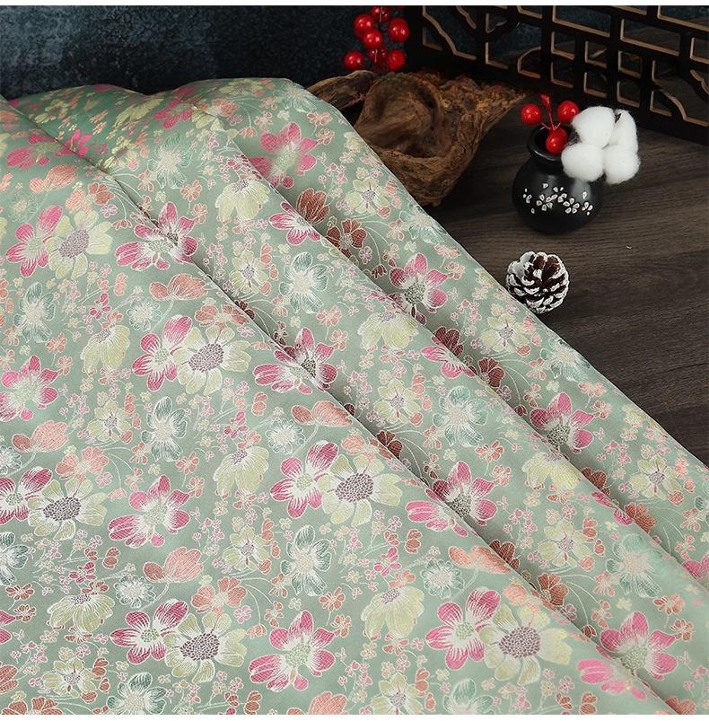 100x150cm Brocade Pattern Garment Fabric Satin Jacquard Designer Fabrics for Sewing Cheongsam Diy Patchwork Cloth