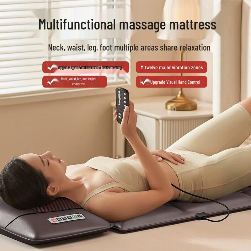 AUX 10-Zone Full Body Massage Mat with Leg & Foot Traction