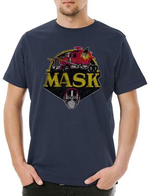 Maske Vintage Logo Herren T-Shirt Venom Kult TV Cartoon Retro 80er Kult Miles
