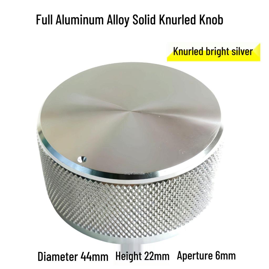 Aluminum Alloy Knurled Volume Knob for Potentiometer & Amplifier (44x22mm)