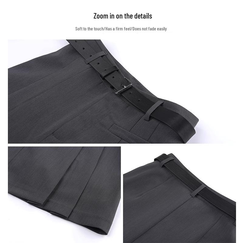 Spring 2025 Temperamental A-Line Midi Skirt - Hip-Hugging Commuter Style