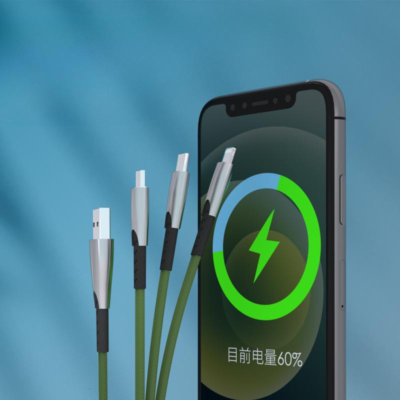 Shangying's New One-to-three-carrier Wiring Is Suitable for Apple 13 Android Phone Super Fast Charging Data Cable