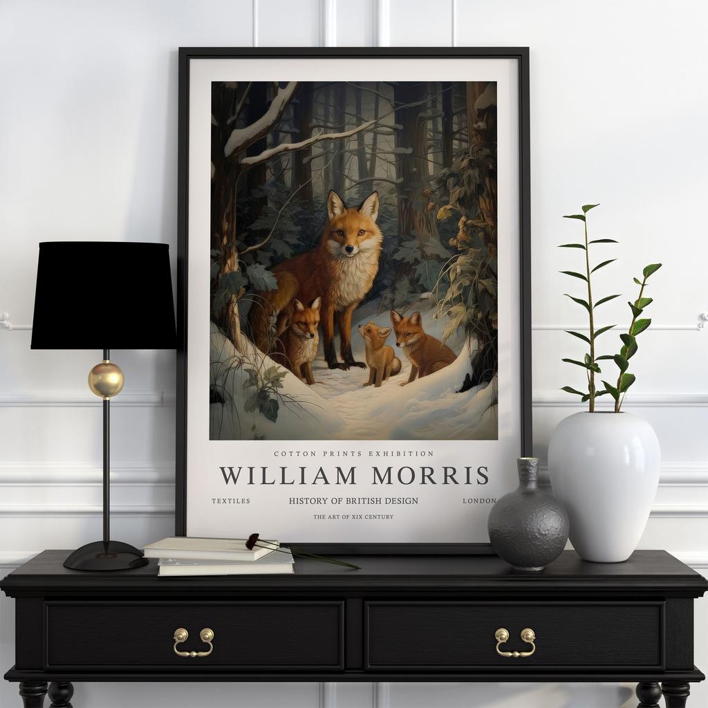 Neutral William Morris Poster Picture Botanical Animals Canvas Prints Vintage Wall Art Decorations for Living Room Exhibition