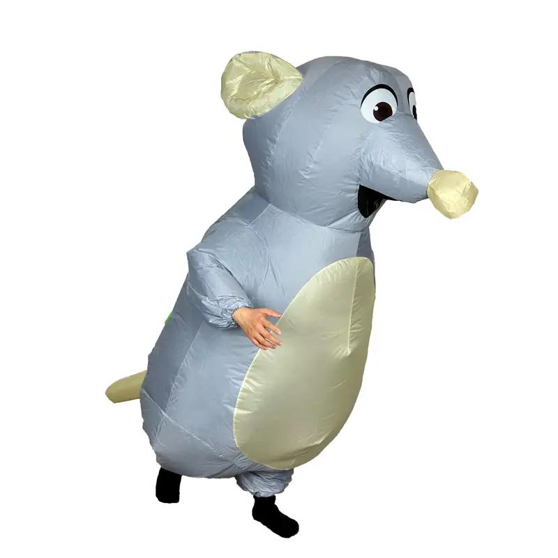 Inflatable Mouse Costume Adult Full Body Inflatable Suit Mouse Dress Up Fancy Fun Inflatable Suit Suitable for Christmas Party