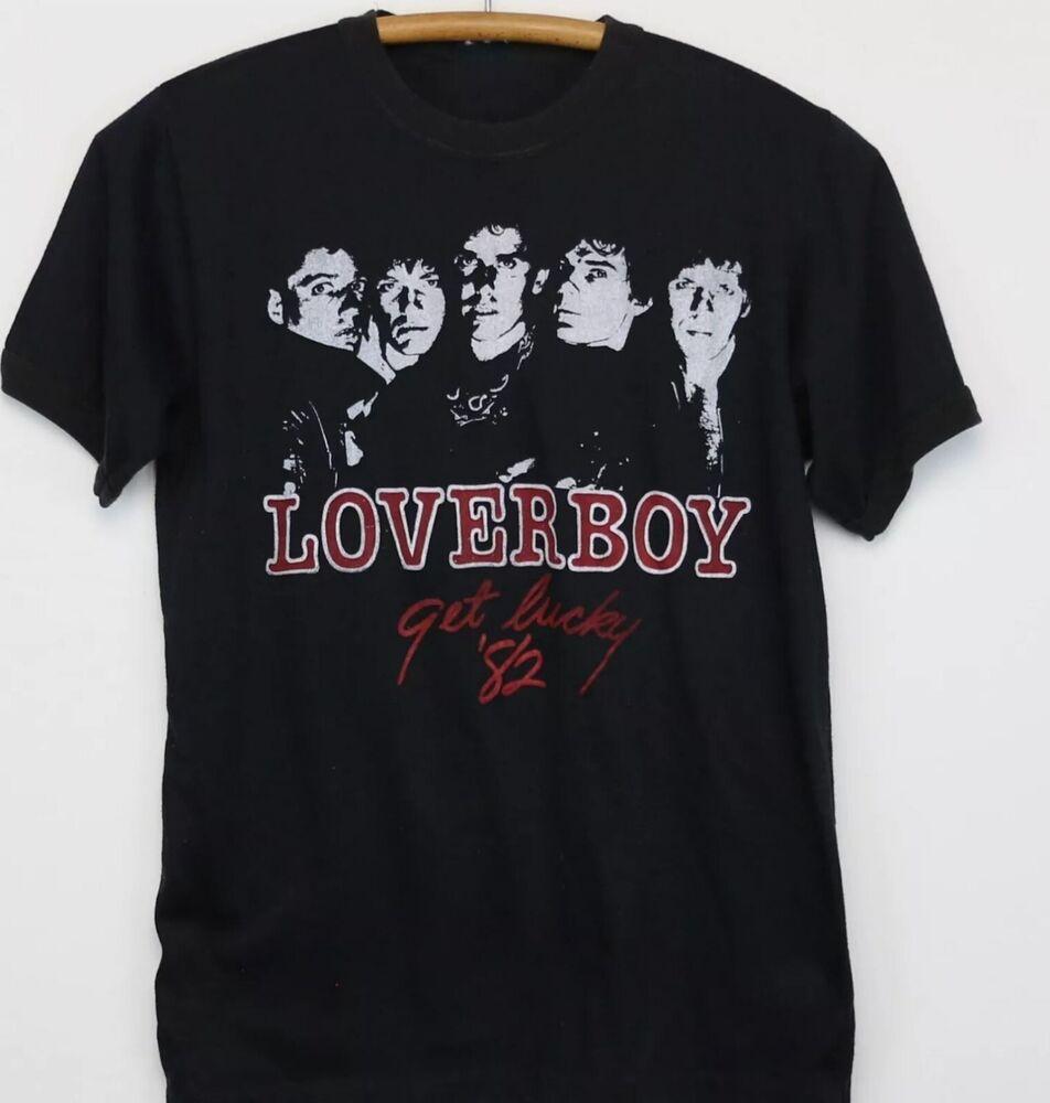 1982 Loverboy Get Lucky Tour Shirt Classic Black Unisex T-Shirt S