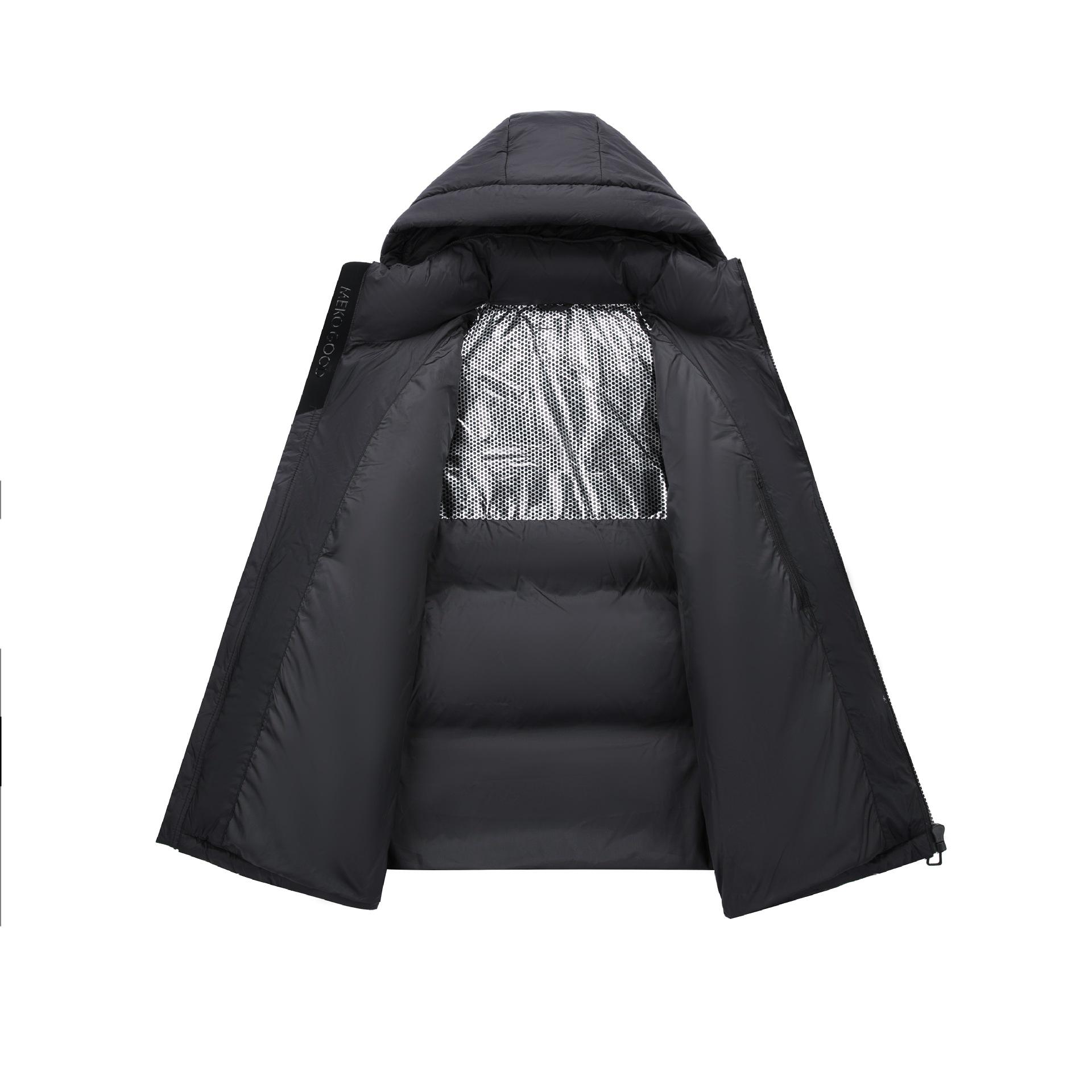 

Men s 2025 Winter Hooded Patchwork Down Jacket: Black/Gray/Wine Red L сірий колір