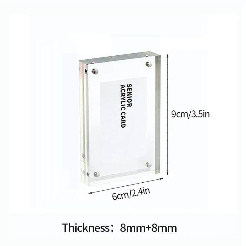 Acrylic Photo Frame Kpop Idol Photocard Hold Clear Picture Frame Mini Card Collect Book Photo Display Stand Desktop Decoration