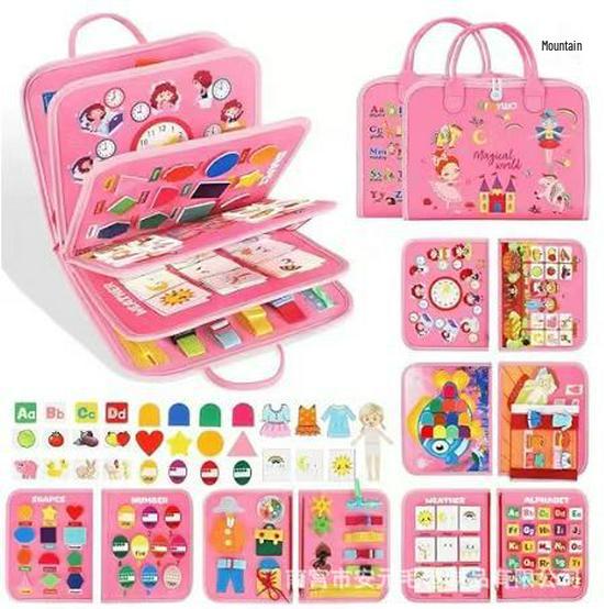 Felt Busy Board Educational Toy for Toddlers - Early Learning and Teaching Aid