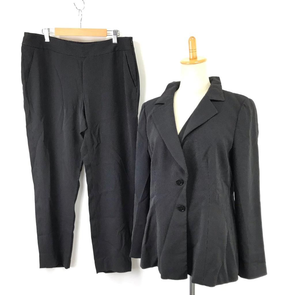 GIORGIO ARMANI Women's Pants Suit Set [48/Black] Japan Official(USED)