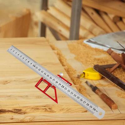 45 90 Degree Miter Triangle Ruler ,45 90Angle Steel Positioning Fixed,Woodworking
