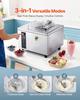Commercial Hard Ice Cream Machine, 500W 5L Per Hour, Gelato Hard Serve Ice Cream Maker with 2.8L 304 Stainless Steel Cylinder, Auto Clean LED Panel