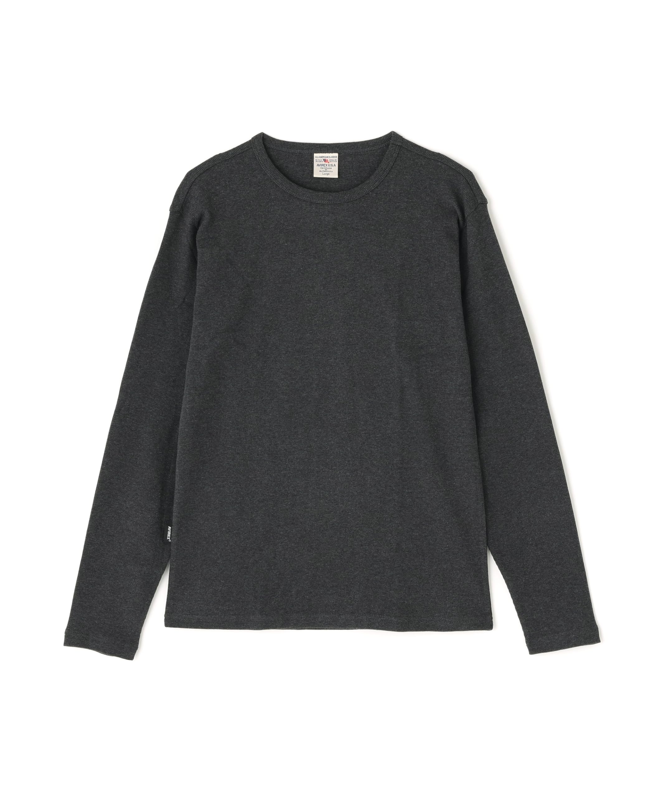 

AVIREX DAILY MINI WAFFLE CREW NECK T-SHIRT 6143333 L 19 charcoal