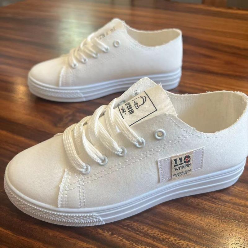 Женская обувь, студенческие парусиновые туфли, удобная и легкая повседневная обувь, клетчатая обувь для женщин 36 белый