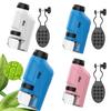 60x-120x Portable Microscope with LED Light Handheld Microscope Little Scientist Microscope Science Toys for Kids