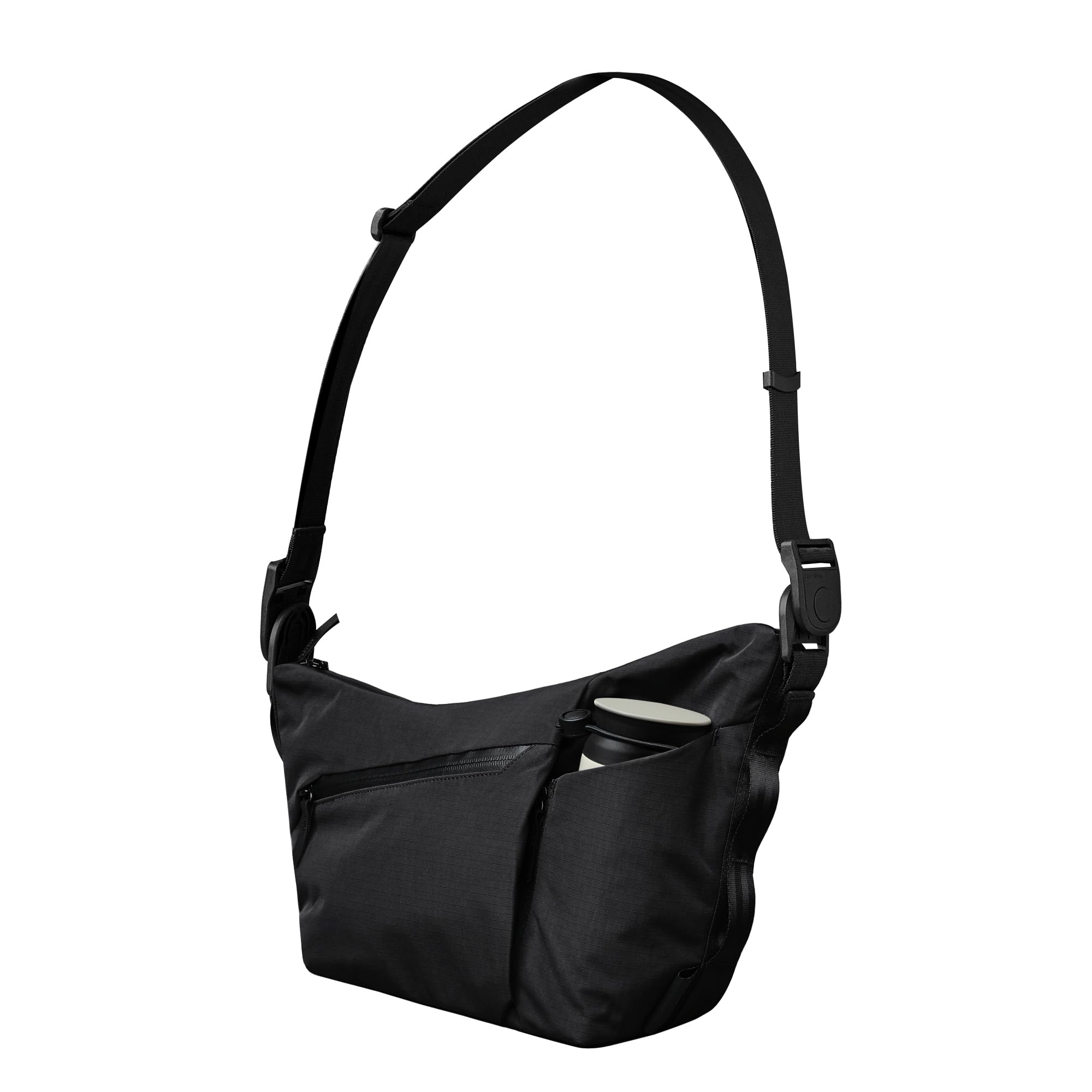 

ALPAKA Flow Satchel 4L Shoulder Bag, Sacoche Sling Bag with YKK Aquaguard Zipper, Key Tether, Expandable Bottle Pocket, Carry Handle Strap,