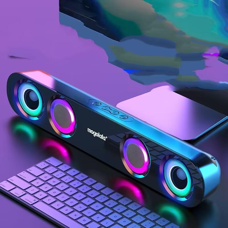 

Динамик для домашнего кинотеатра Echo Wall 3D Стерео Беспроводной сабвуфер RGB LED Цветная вспышка Barra De Sonido Para TV Bluetooth Динамик