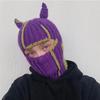Y2K Style Crochet Halloween Party Cow Horn Parent-Child Ski Mask Hat