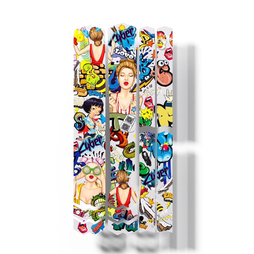 Front Fork Decals Bicycles Frame Protector AntiScratch Bicycles Protections Film Removable Sticker Bike Stickers