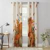 Thanksgiving Kürbis Herbst Ahornblatt Vorhänge für Schlafzimmer Wohnzimmer Fensterdekorationen Jalousien Küche Heimdeko Vorhänge
