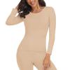 Seamless Warm Thermal Underwear Set 2 Piece Long John Top and Pant Womens Winter Autumn Under Layer Clothes