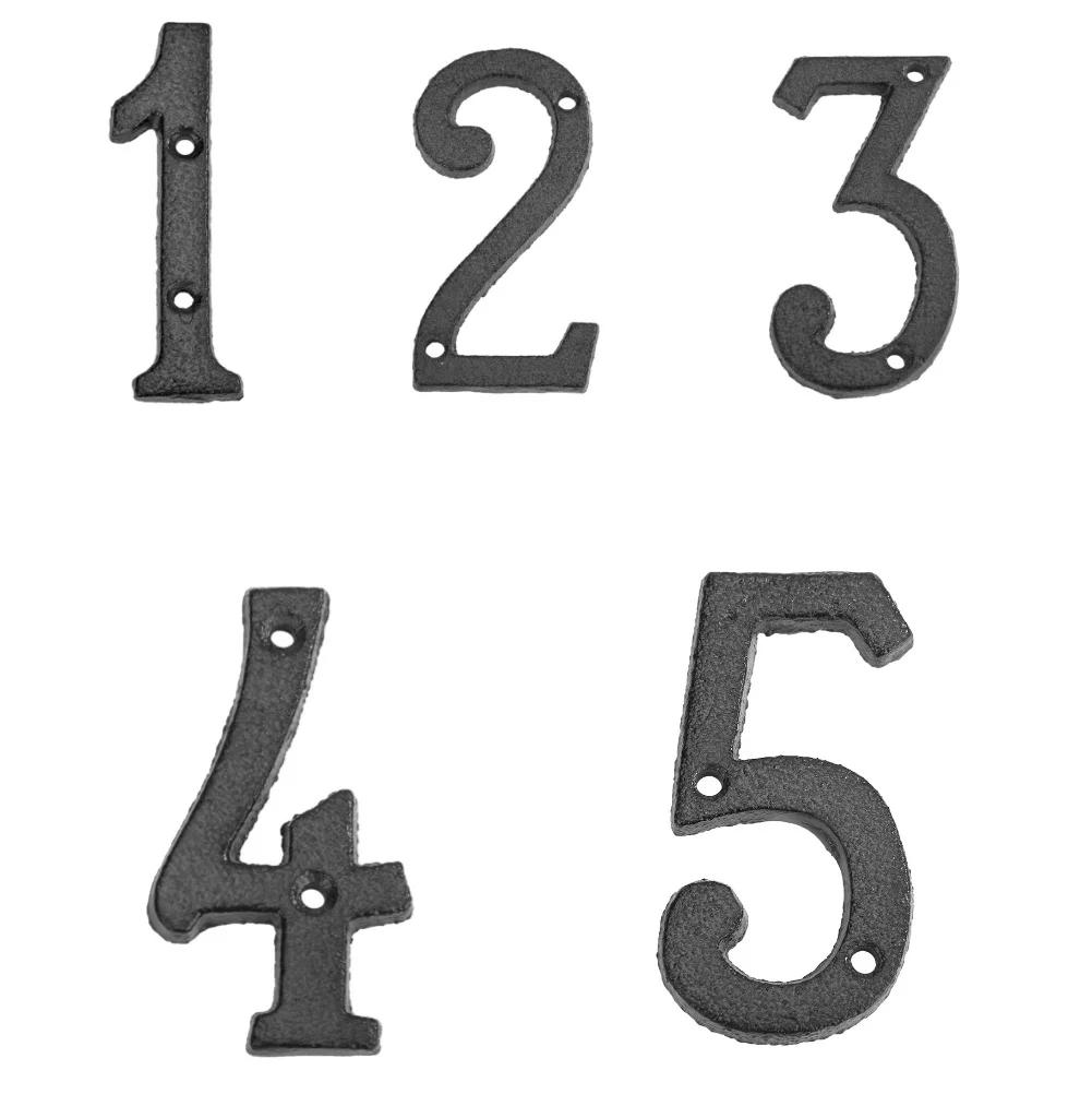 Numere Metalice Digitale pentru Casă Fontă Plăcuță de Ușă Fier Marcă Durabil DIY Cafenea Magazin Decor de Perete Familie Grădină Magazin Cadou