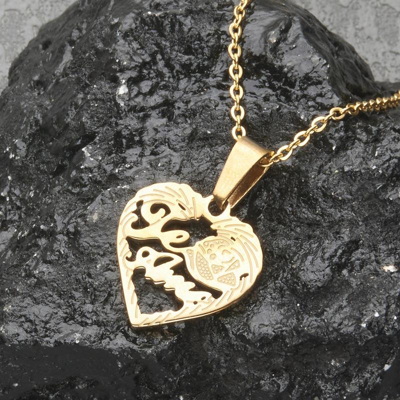Stylish Heart Shape I Love You Pendant Necklace 60CM