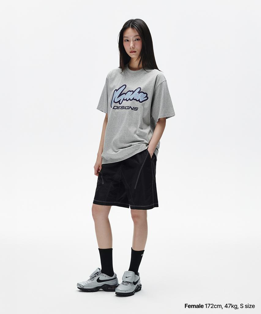 MAHAGRID Maha Spellout Tee Gray(Mg2Fmmt531A)