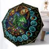 Dragons Treasure Circle Pattern Umbrella, Portable and Foldable Design, 8 Ribs, a Casual Accessory for Halloween, Christmas, and Birthday Gifts.