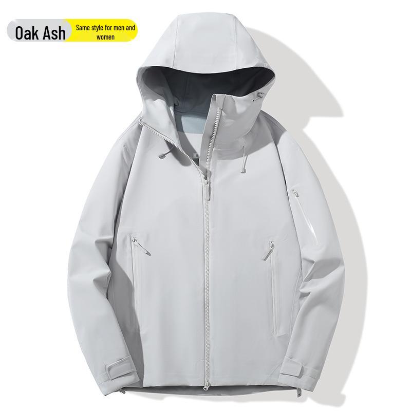 

Autumn Outdoor Windproof Waterproof Single-Layer Sports Jacket with Heat-Sealed Seams for Men & Women M