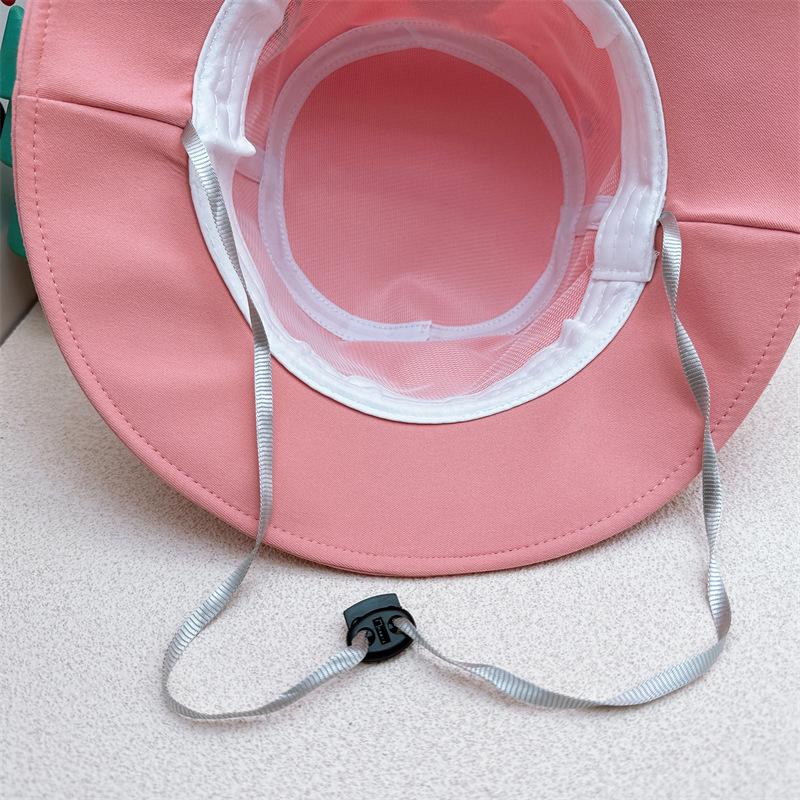 Children's Cartoon Beach Hat - Breathable, Spring/Autumn Style, Flat Top Bucket Hat