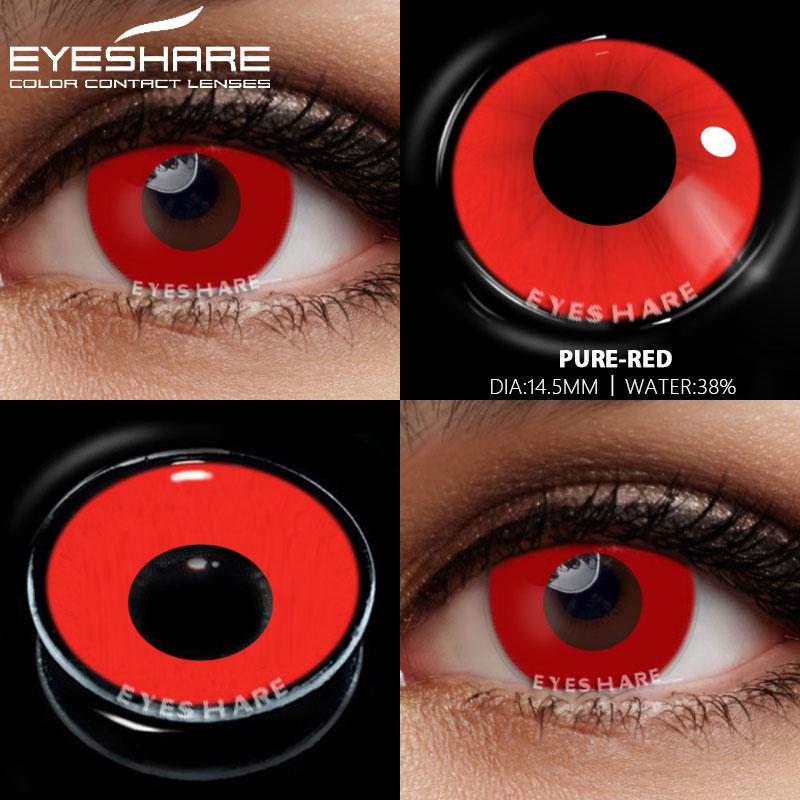 2pcs Halloween Colorful Contact Lenses for Eyes Anime Cosplay Eye Lenses Multicolored Lenses White Lenses Blue Eye Lens